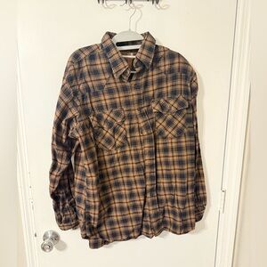 Plaid Button-Up Shirt